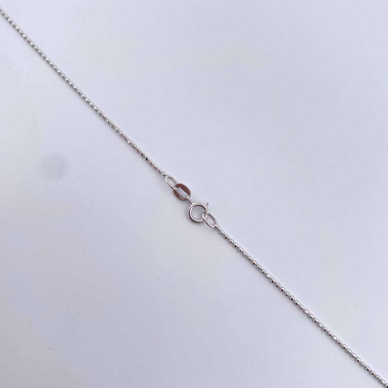 Cadena Militar 1.85gr / 44.9cm / 1mm Diamantada Oro Blanco +3 18K &