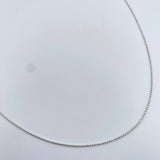 Cadena Militar 1.85gr / 44.9cm / 1mm Diamantada Oro Blanco +3 18K &