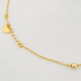 Pulso Modulable Aro Seguido Dije Corazon 1.35 g / 7 in - 6 1/4 in / 0.76 mm Oro Amarillo 18K