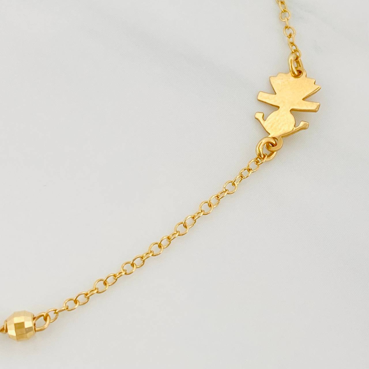 Modular Bracelet Classic Link Heart Pendant 1.35 g / 6 3/4 in - 6 1/4 in / 1 mm 18K Yellow Gold