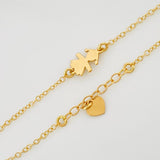 Pulso Modulable Aro Seguido Dije Corazon 1.35 g / 7 in - 6 1/4 in / 0.76 mm Oro Amarillo 18K