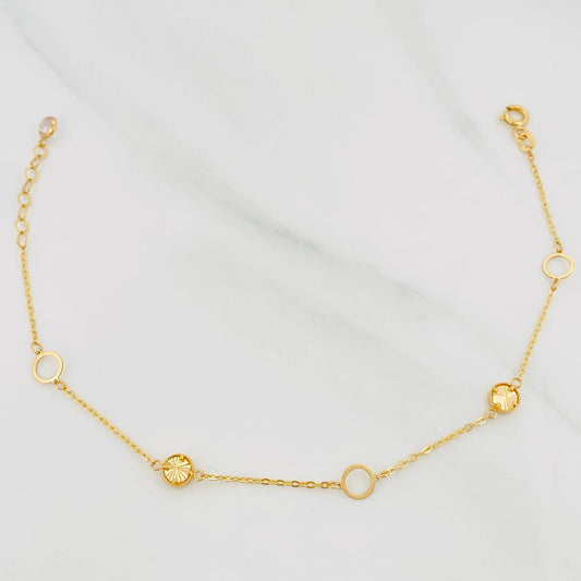 Modular Bracelet Classic Link 1.75 g / 7 3/4 in - 6 3/4 in / 0.63 mm 18K Yellow Gold