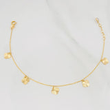 Pulso Modulable Aro Seguido Trebol 1.45 g / 6 in - 7 in / 0.8 mm Oro Amarillo 18K
