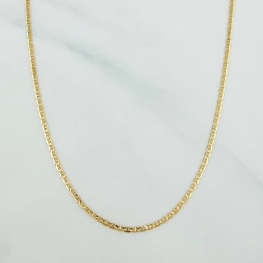 Flat Mariner Chain 1.75 g / 18 in / 1.4 mm 18K Yellow Gold