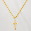 Set Cadena Lazo + Dije Cruz / 3.75 g / 23 1/2 in Oro Amarillo 18K