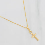 Set Cadena Veneciana + Dije Cruz / 1.55 g / 17 3/4 in Oro Amarillo 18K
