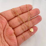 Set Cadena Singapur + Dije Corazón / 2 g / 17 3/4 in Oro Amarillo 18K