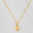 Set Cadena Flor Espejo + Dije Corazón / 1.4 g / 17 3/4 in Oro Amarillo 18K