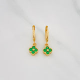 Candongas Trebol 3.35 g / 3/4 in Oro Amarillo 18K