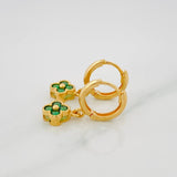 Candongas Trebol 3.35 g / 3/4 in Oro Amarillo 18K