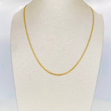 Cadena China 2.45 g / 23 1/2 in / 1.8 mm Oro Amarillo 18K