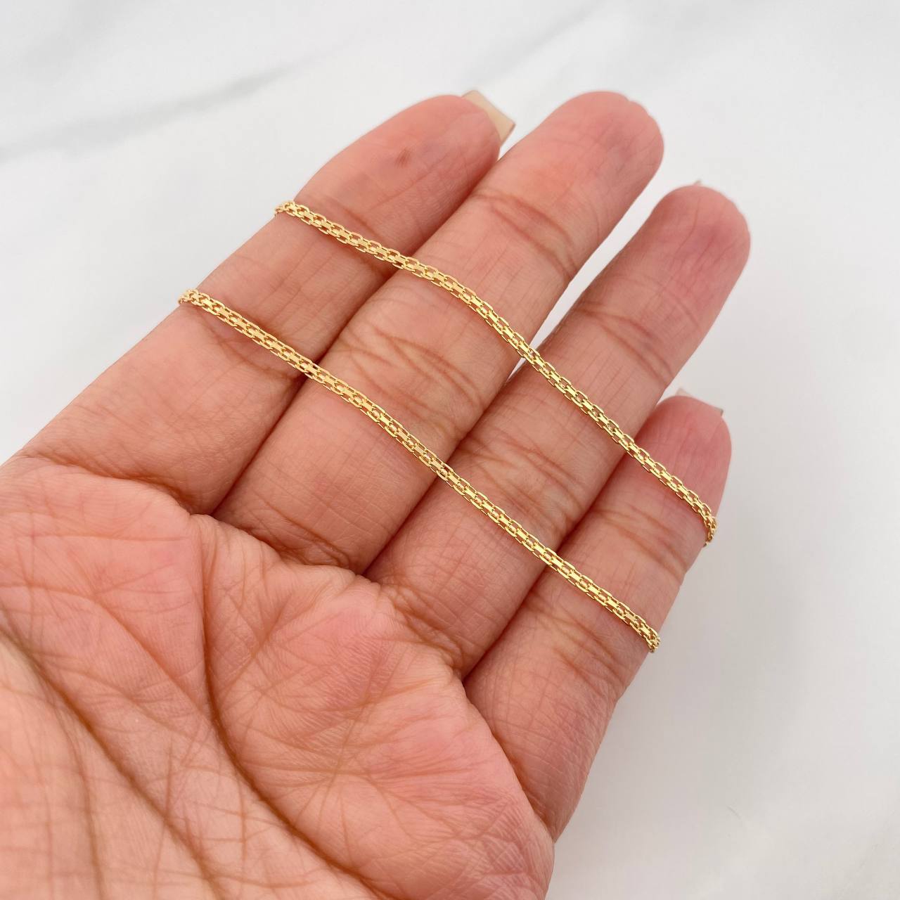 Cadena China 3.15g / 45cm / 1.45mm Oro Amarillo 18K
