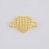 Herraje Corazón Tupido 0.6 g / 1/2 in Oro Amarillo 18K