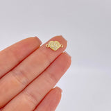 Herraje Corazón Tupido 0.6 g / 1/2 in Oro Amarillo 18K