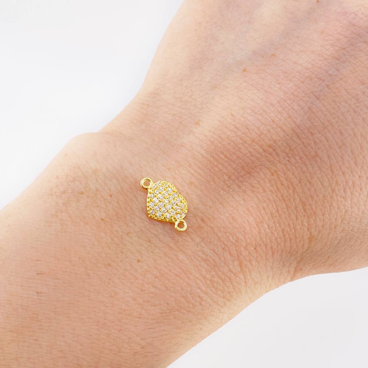 Herraje Corazón Tupido 0.6 g / 1/2 in Oro Amarillo 18K