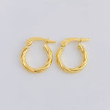 Hoop Earrings Mary 1.3 g / 1 in Yellow Gold 18K