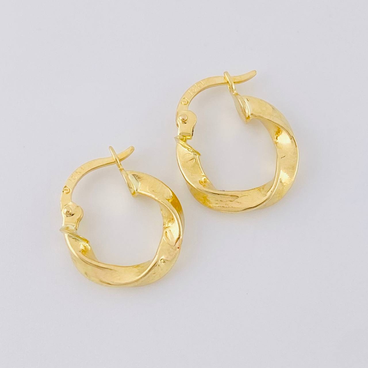 Hoop Earrings Mile 1.25 g / 1 in Yellow Gold 18K