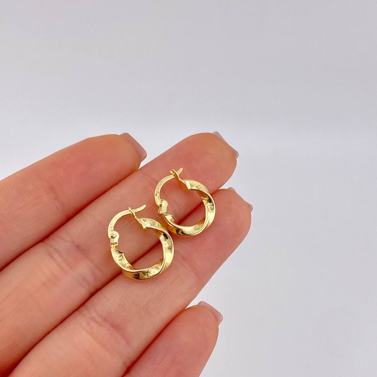 Hoop Earrings Mile 1.25 g / 1 in Yellow Gold 18K