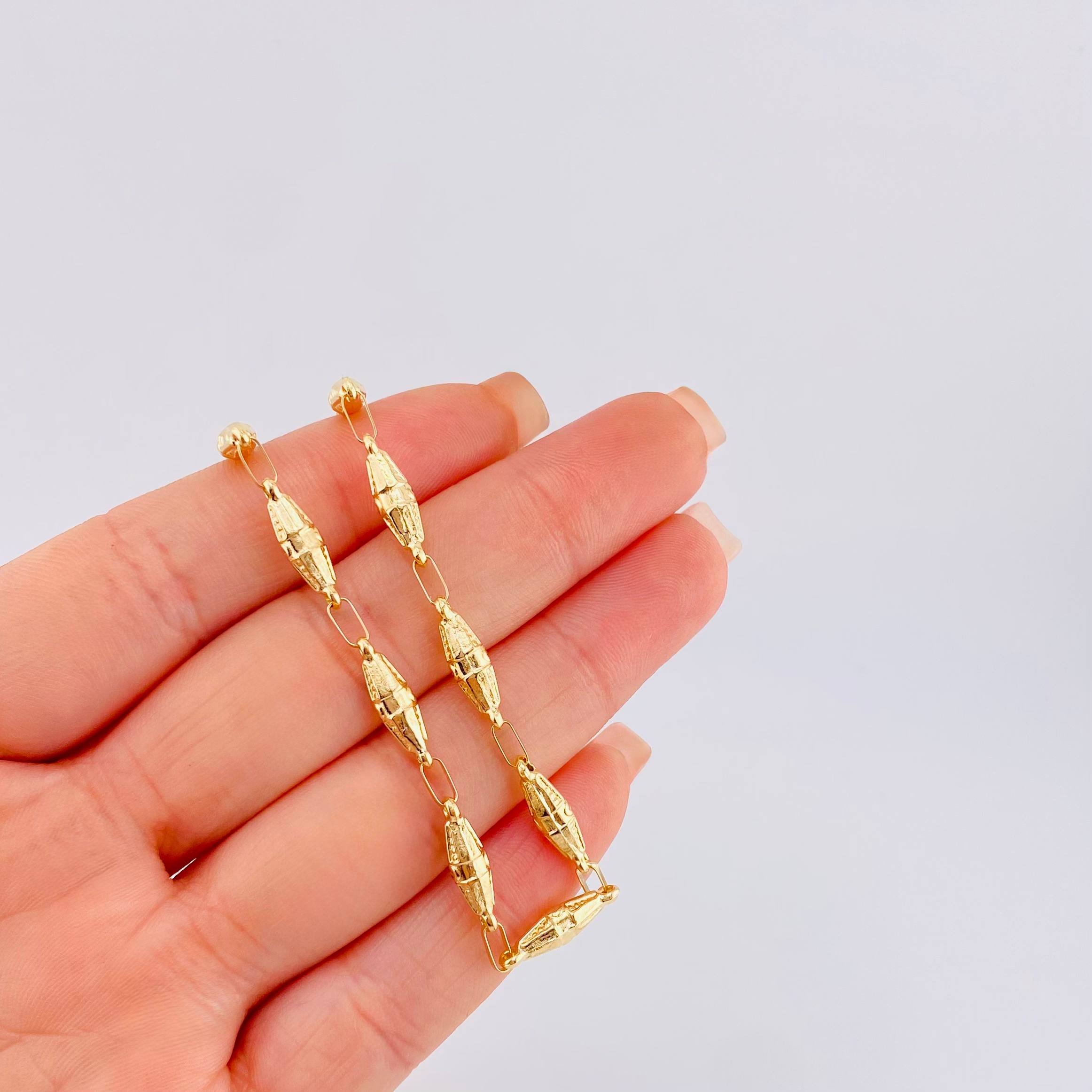 Cadena Rustica Dubai 10.7gr / 25 1/2 in / 4.2mm Oro Amarillo 18K