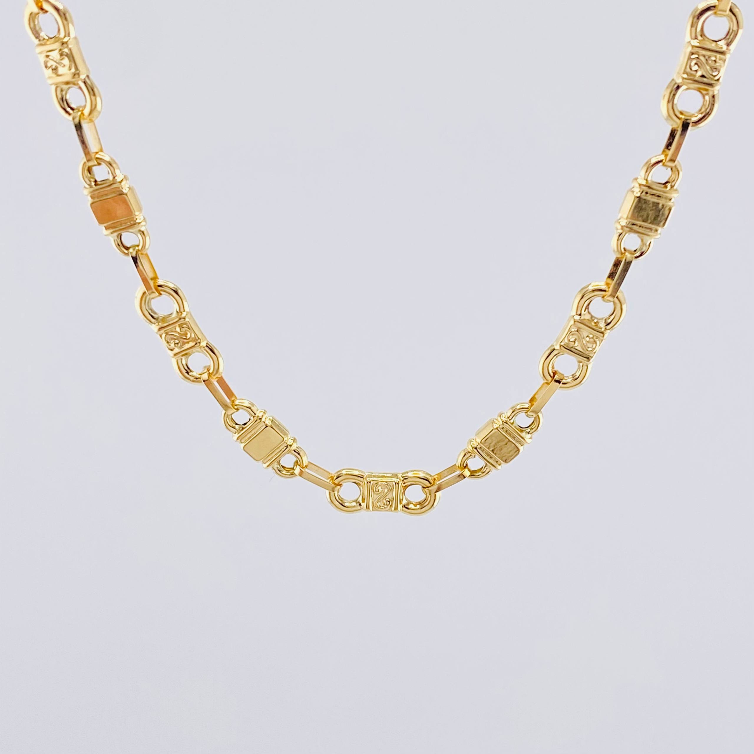 Cadena Rustica Esposas Infinitas 12.8gr / 24 in / 5.25mm Oro Amarillo 18K