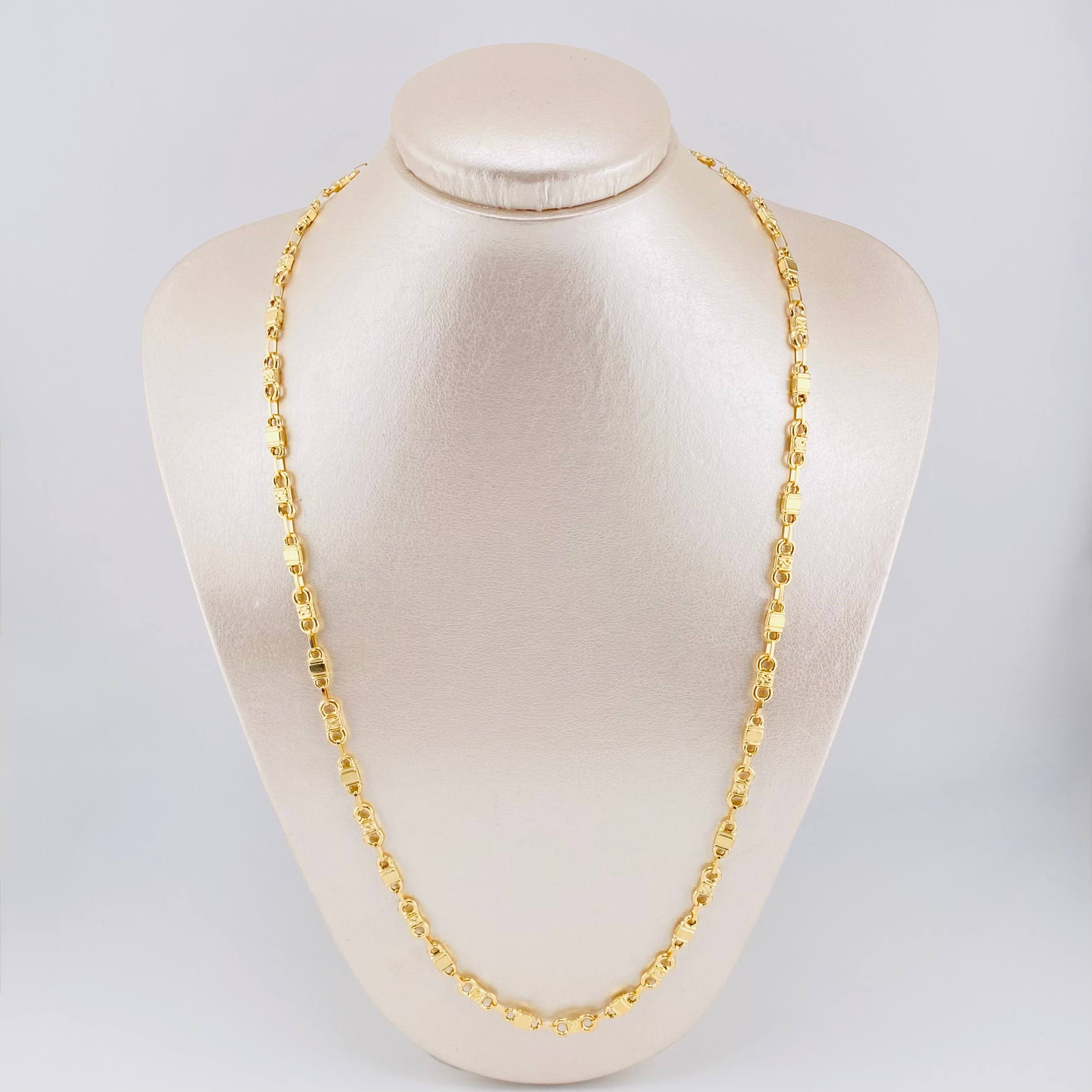 Cadena Rustica Esposas Infinitas 12.8gr / 24 in / 5.25mm Oro Amarillo 18K