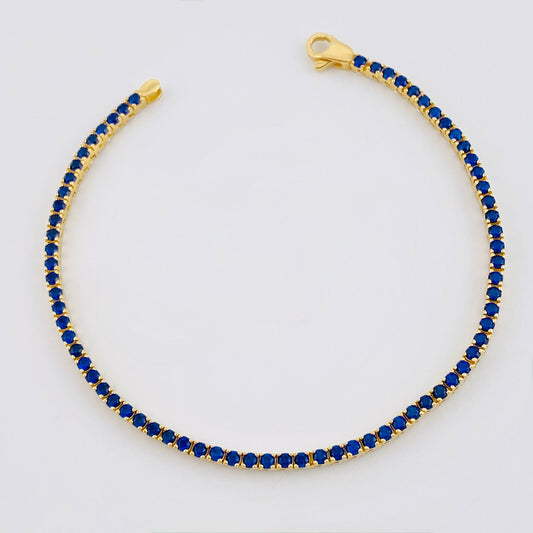 Pulso Tenis Doble Faz 7.05gr / 7 in / 2.8mm Oro Amarillo +4 18K ©