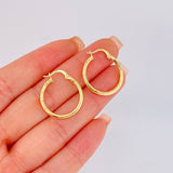 Hoop Earrings Rox 1.5gr / 1 in / Yellow Gold 18K ©
