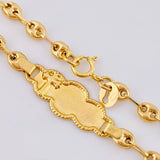 Pulso Bebé Gc Nube Cruz Bordeada 1.95gr / 5 3/4 in / 3.6mm Oro Amarillo 18K