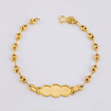 GC Baby Bracelet Bordered Cloud 2gr / 5 1/4 in / 3.6mm 18K Yellow Gold *