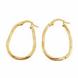 Hoop Earrings Nilo Oval 1.45g / 1 in / 18K Yellow Gold *