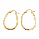 Hoop Earrings Nilo Oval 1.45g / 1 in / 18K Yellow Gold *