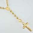 Rosary Miraculous Virgin Christ Cross 30gr / 27 1/2 in / 8mm-10mm 18K Yellow Gold ©