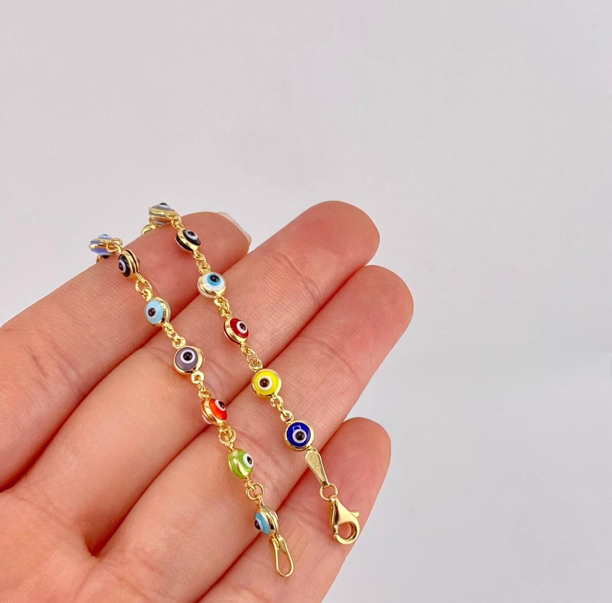 Bracelet Turkish Eye 3.75g / 7 1/2 in / 4.95mm Yellow Gold 18K
