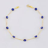 Bracelet Turkish Eye 2.2g / 7 1/2 in / 4.9mm Yellow Gold 18K
