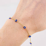Bracelet Turkish Eye 2.2g / 7 1/2 in / 4.9mm Yellow Gold 18K