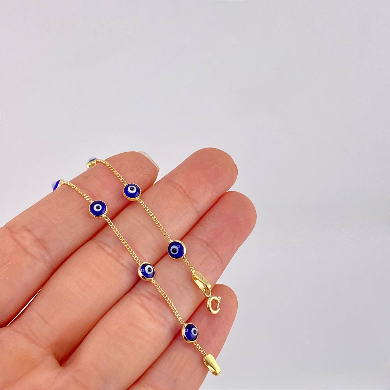 Bracelet Turkish Eye 2.2g / 7 1/2 in / 4.9mm Yellow Gold 18K