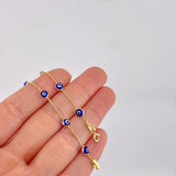 Bracelet Turkish Eye 2.2g / 7 1/2 in / 4.9mm Yellow Gold 18K