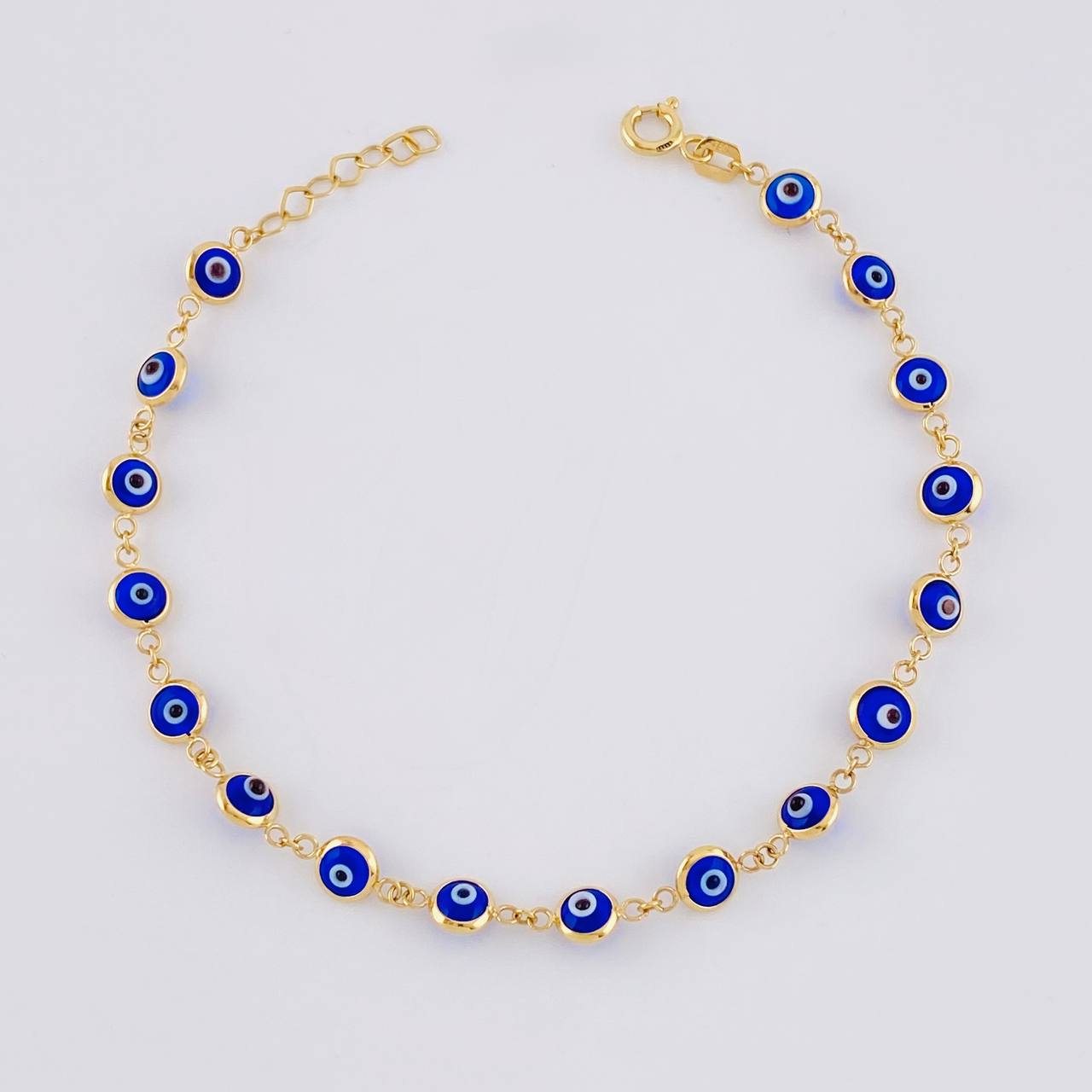 Bracelet Turkish Eye 2.7g / 7 1/4 in / 4.6mm Yellow Gold 18K