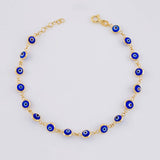 Bracelet Turkish Eye 2.7g / 7 1/4 in / 4.6mm Yellow Gold 18K