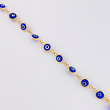 Bracelet Turkish Eye 2.7g / 7 1/4 in / 4.6mm Yellow Gold 18K