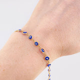 Bracelet Turkish Eye 2.7g / 7 1/4 in / 4.6mm Yellow Gold 18K