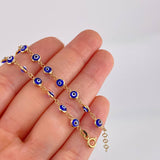 Bracelet Turkish Eye 2.7g / 7 1/4 in / 4.6mm Yellow Gold 18K