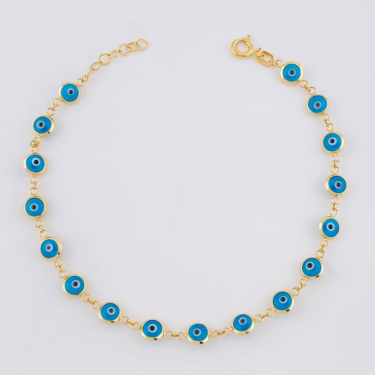Bracelet Turkish Eye 2.85g / 7 1/2 in / 4.6mm Yellow Gold 18K