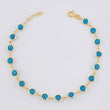 Bracelet Turkish Eye 2.85g / 7 1/2 in / 4.6mm Yellow Gold 18K
