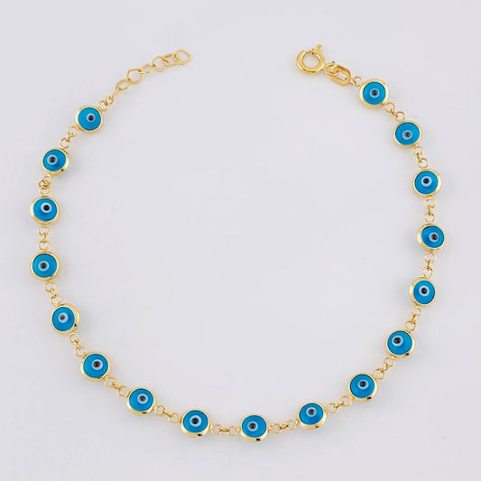Pulso Ojo Turco 2.85g / 7 1/2 in / 4.6mm Oro Amarillo 18K