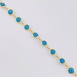 Bracelet Turkish Eye 2.85g / 7 1/2 in / 4.6mm Yellow Gold 18K