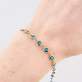 Bracelet Turkish Eye 2.85g / 7 1/2 in / 4.6mm Yellow Gold 18K