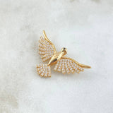 Pendant Bird 3.25gr / 1.8cm / White Zircons 18K Yellow Gold *