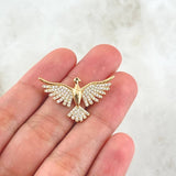 Pendant Bird 3.25gr / 1.8cm / White Zircons 18K Yellow Gold *