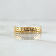 Anillo  Carril Oso TS  2.25gr / T6 / Circones Blancos Oro Amarillo 18K *
